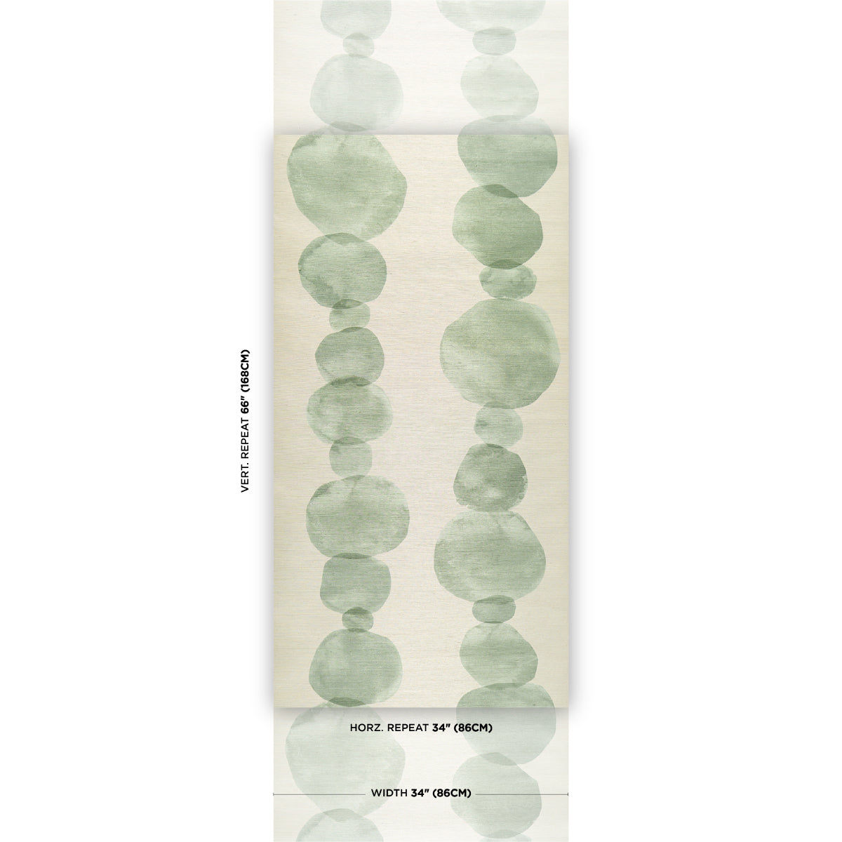 Hyperion Sisal Wallpaper in soft green color - pattern number 5016912 - by Schumacher in the Backdrop I collection