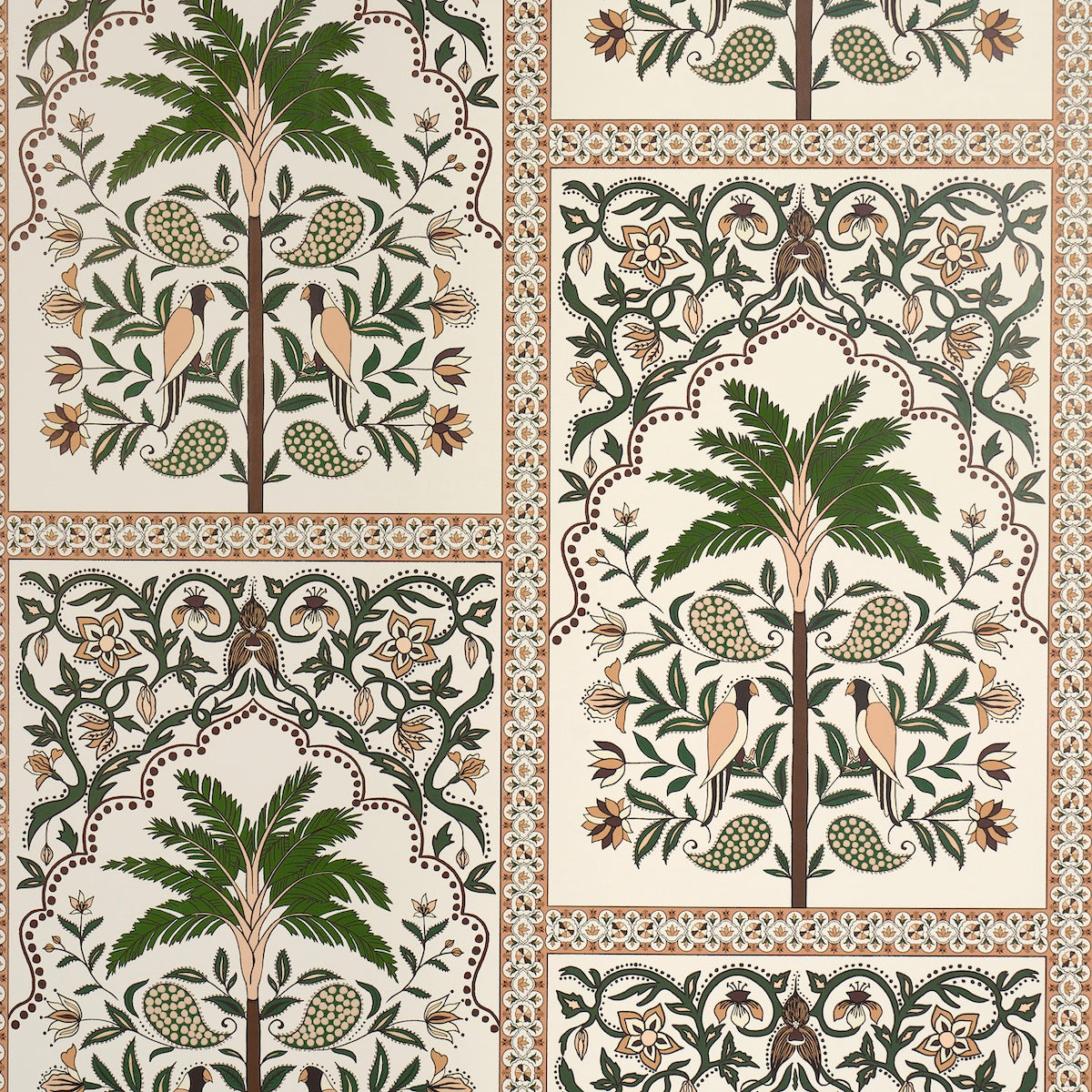 Amazonas Mystique wallpaper in echoes of the rainforest color - pattern number 5016940 - by Schumacher in the Johanna Ortiz collection