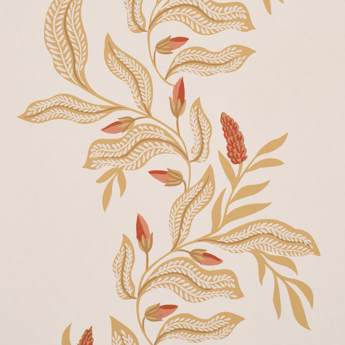 Vagary Vines Wallpaper in honeycomb color - pattern number 5016972 - by Schumacher in the Laura Gonzalez collection