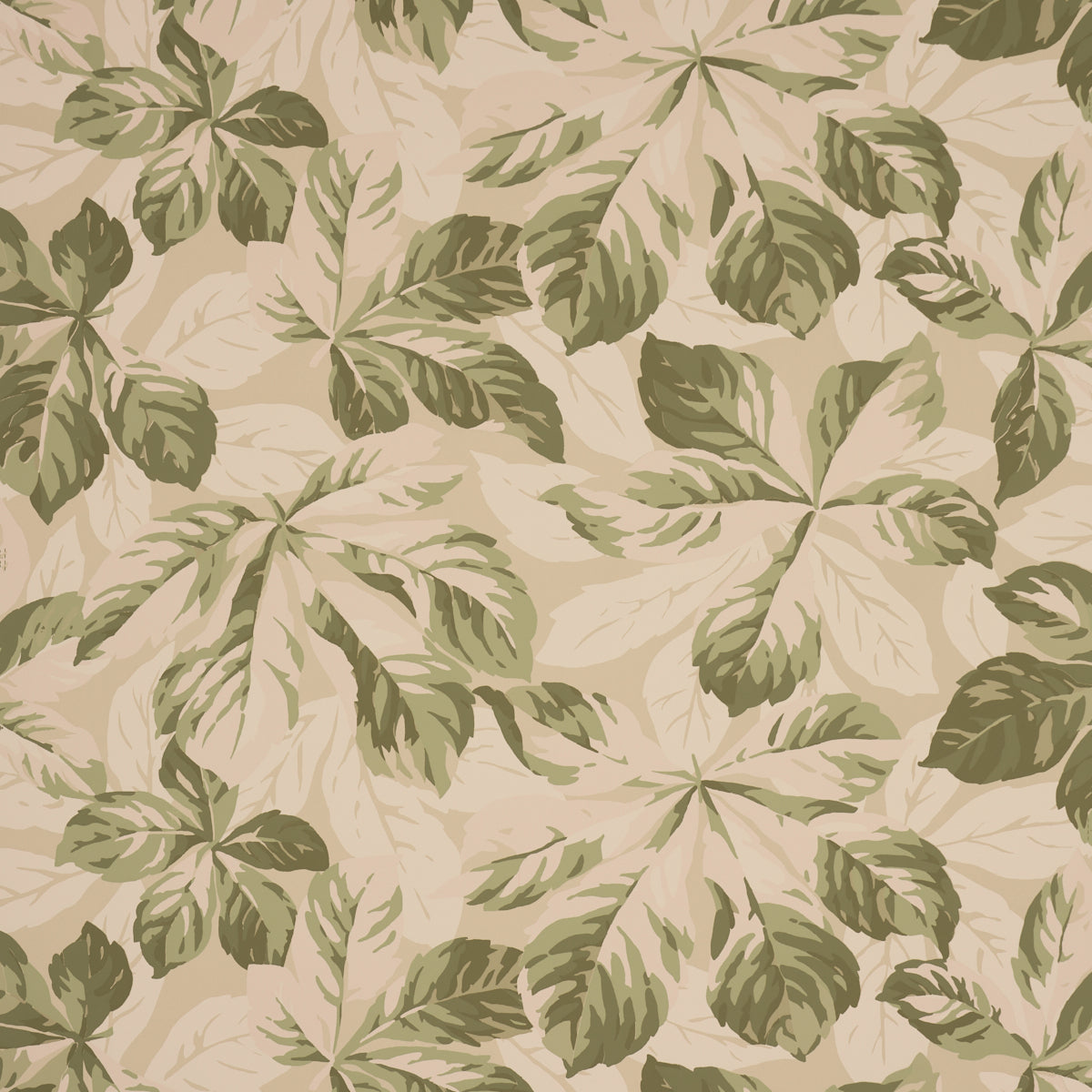 Arboreal Handprint Wallpaper in leaf color - pattern number 5016980 - by Schumacher in the Schumacher Classics collection