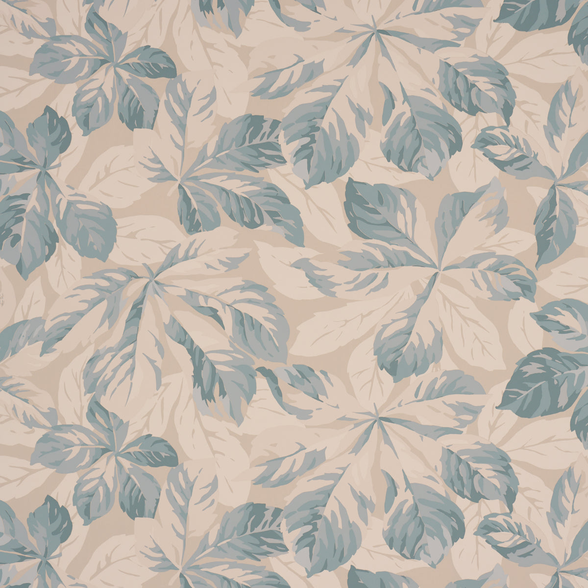 Arboreal Handprint Wallpaper in blue color - pattern number 5016981 - by Schumacher in the Schumacher Classics collection