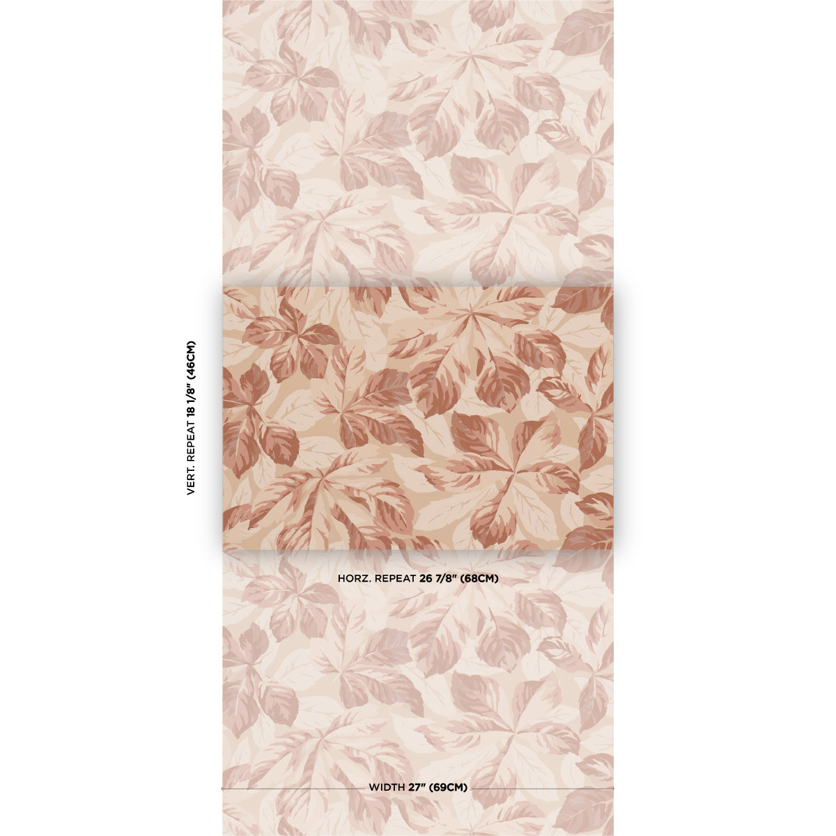 Arboreal Handprint Wallpaper in spice color - pattern number 5016982 - by Schumacher in the Schumacher Classics collection