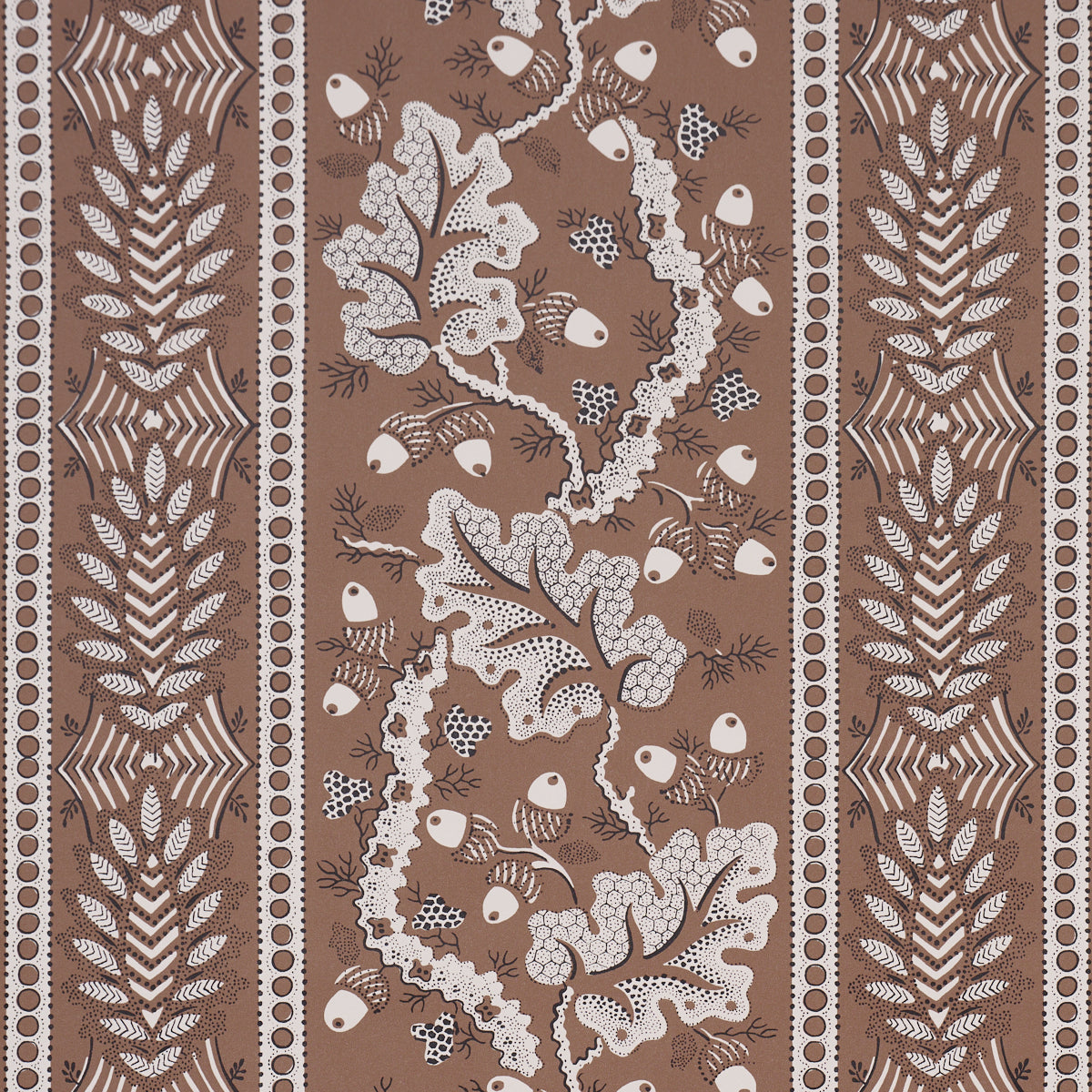 Richmond House Wallpaper in mocha color - pattern number 5017011 - by Schumacher in the A Country Life collection