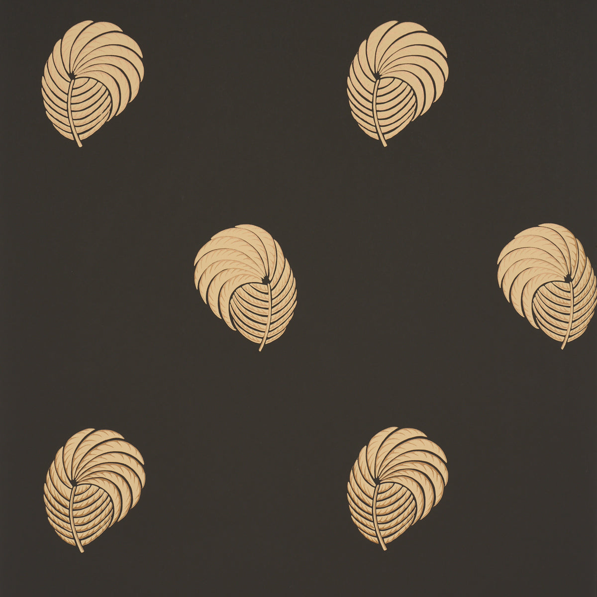 Royal Plume Wallpaper in carbon color - pattern number 5017050 - by Schumacher in the Rhythm In Motion collection