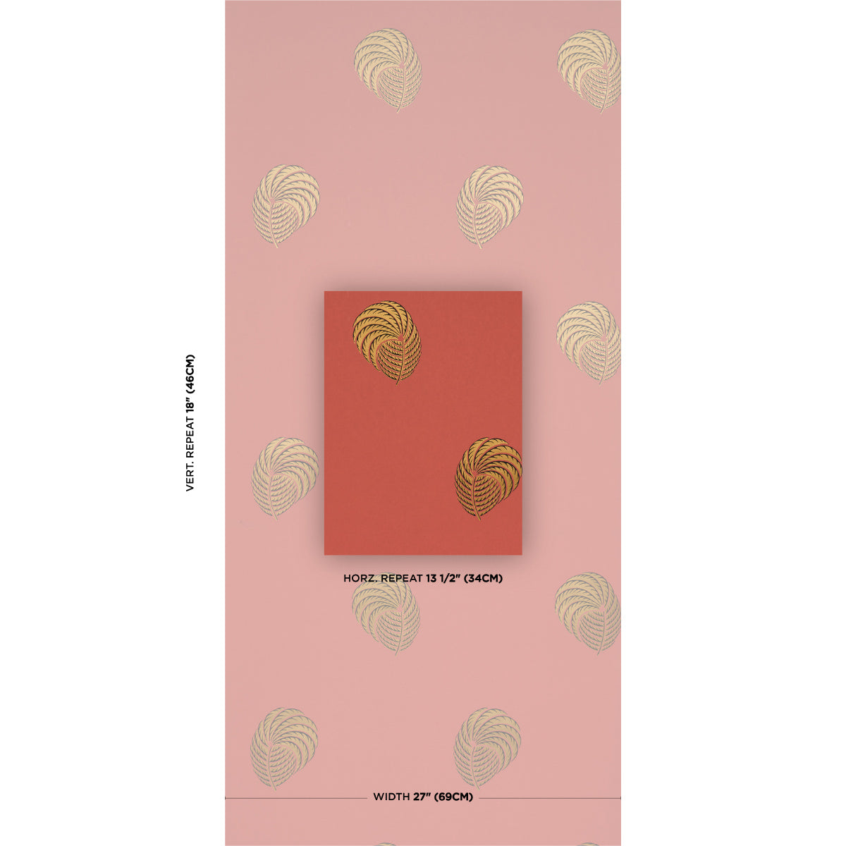 Royal Plume Wallpaper in russet color - pattern number 5017051 - by Schumacher in the Rhythm In Motion collection