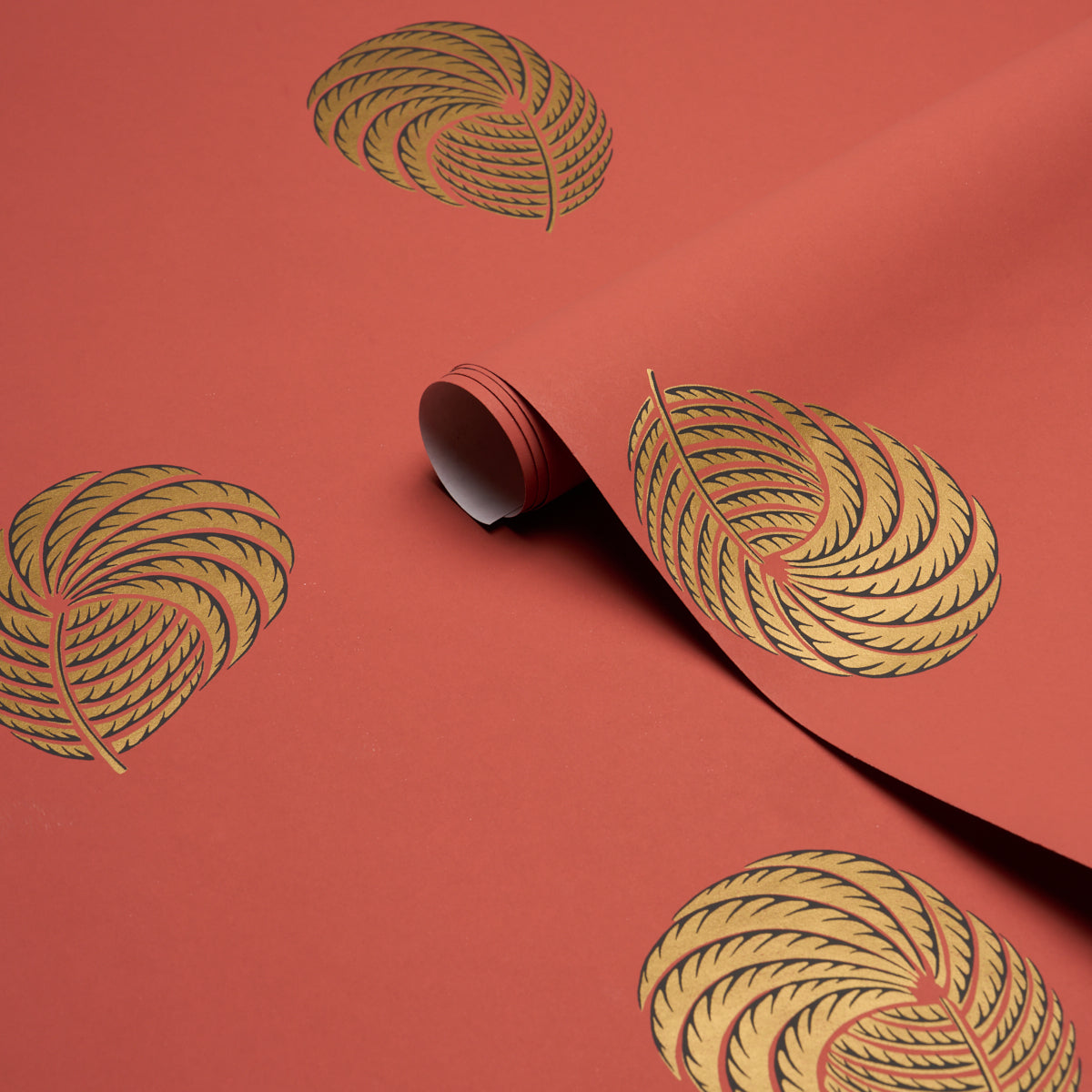 Royal Plume Wallpaper in russet color - pattern number 5017051 - by Schumacher in the Rhythm In Motion collection