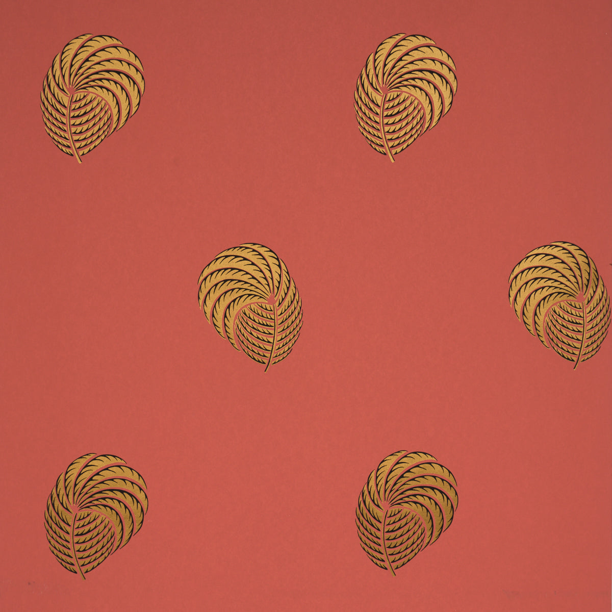 Royal Plume Wallpaper in russet color - pattern number 5017051 - by Schumacher in the Rhythm In Motion collection