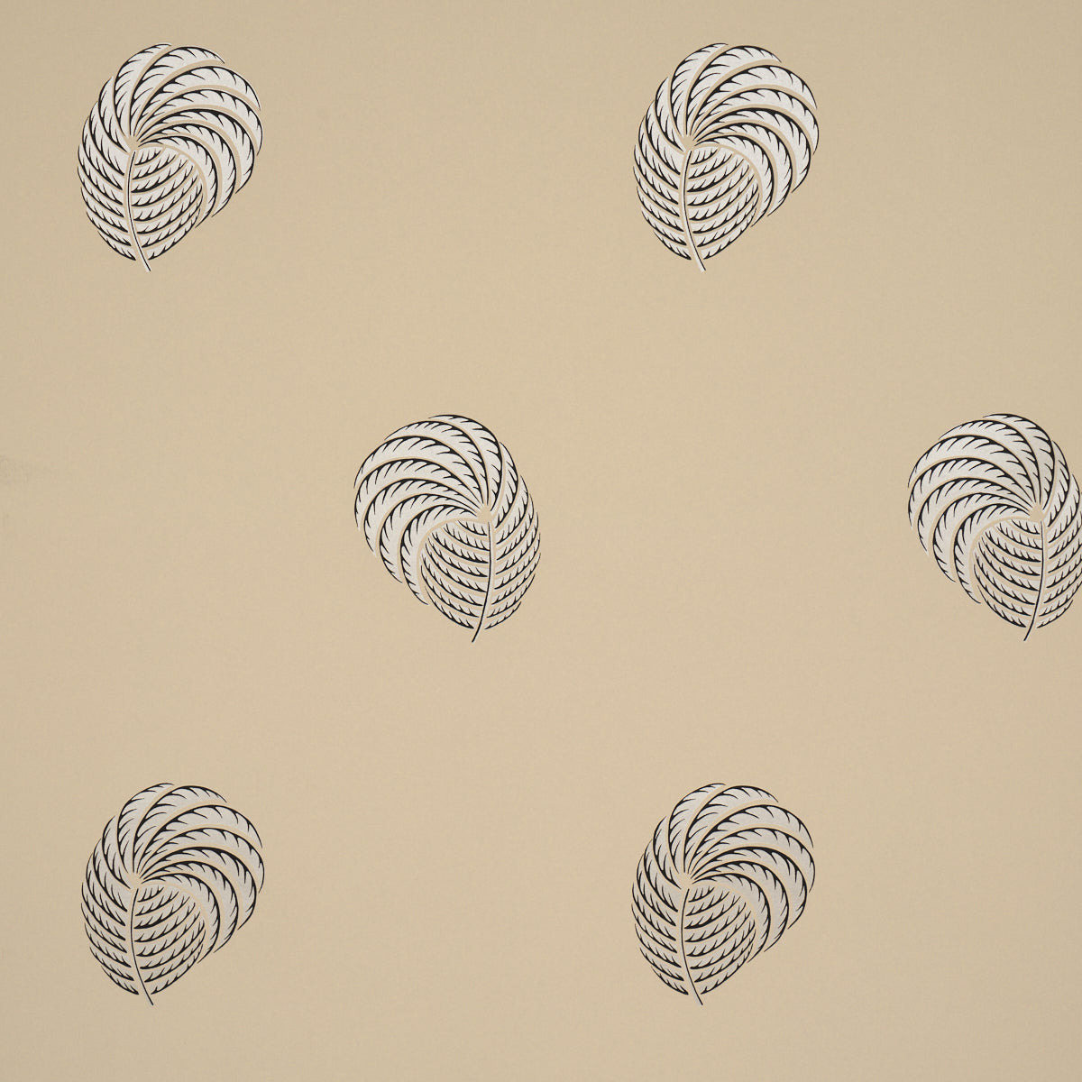 Royal Plume Wallpaper in tan color - pattern number 5017052 - by Schumacher in the Rhythm In Motion collection
