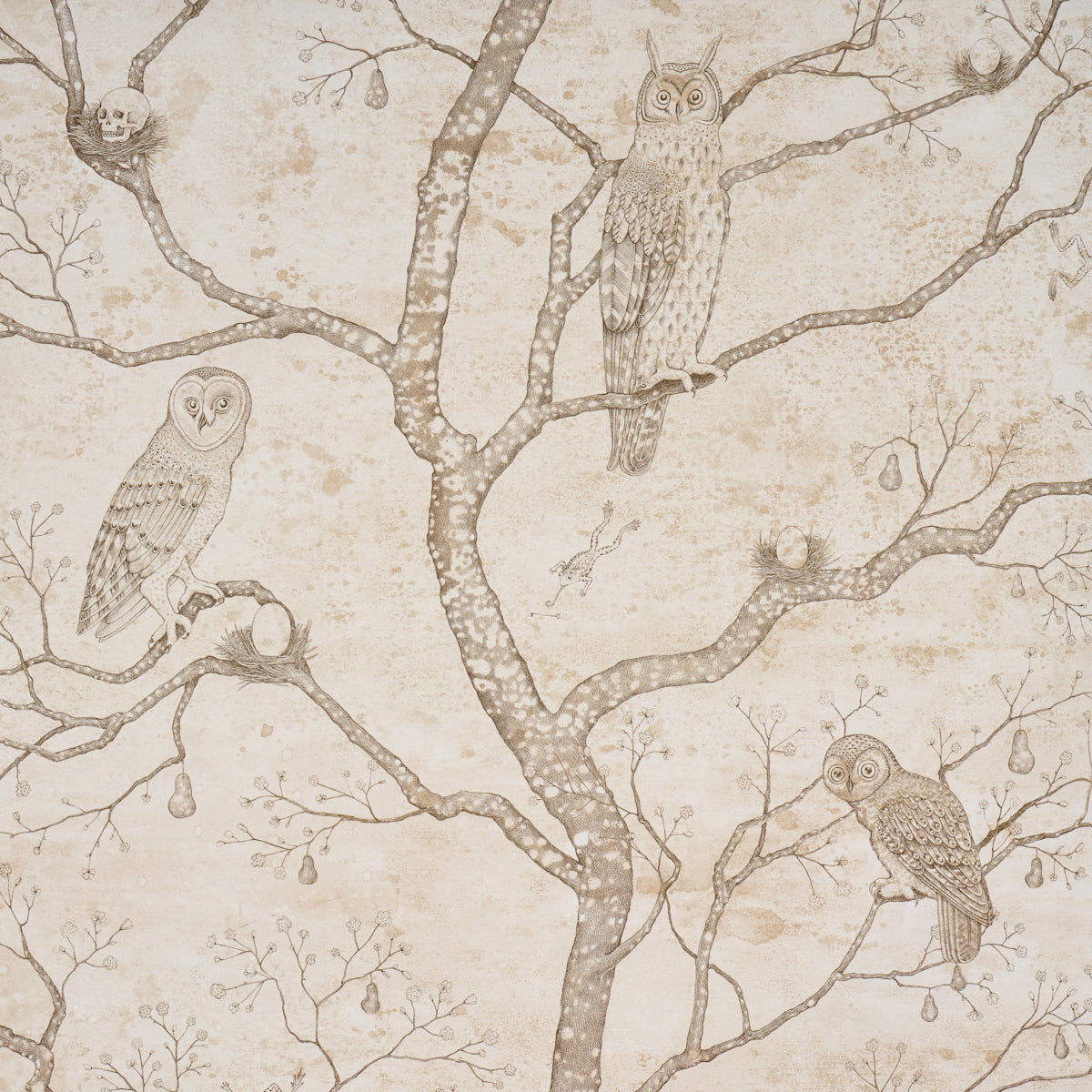 L Attesa Nella Notte Wallpaper in ivory color - pattern number 5017091 - by Schumacher in the Luxe Lodge collection
