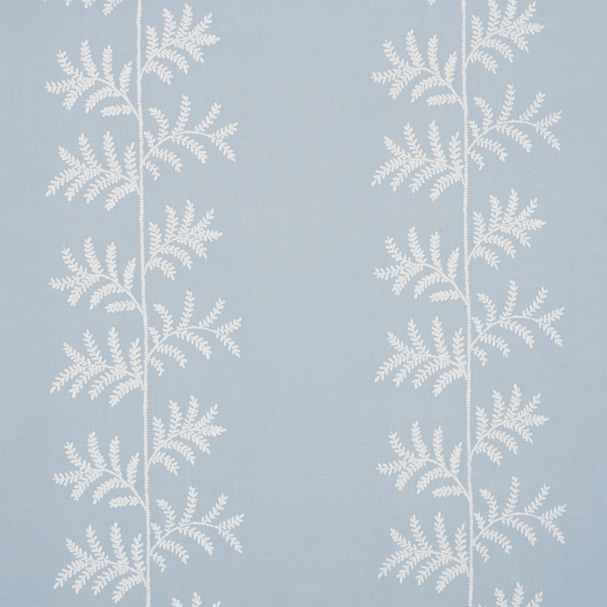 Eloise Embroidery Wallpaper in sky color - pattern number 5017102 - by Schumacher in the New Traditional collection