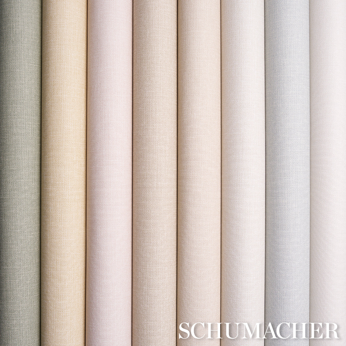 Linen Gesso Vinyl Wallpaper in oat color - pattern number 5017281 - by Schumacher in the Schumacher Utility collection