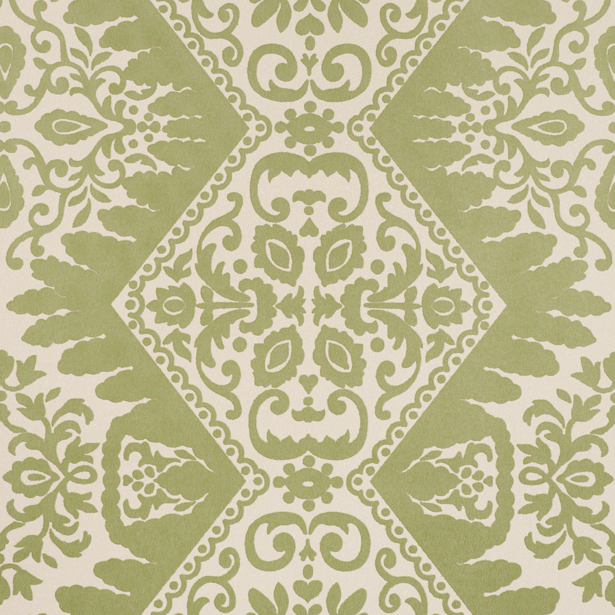 Berkeley Wallpaper in apple color - pattern number 5017310 - by Schumacher in the Williamsburg collection
