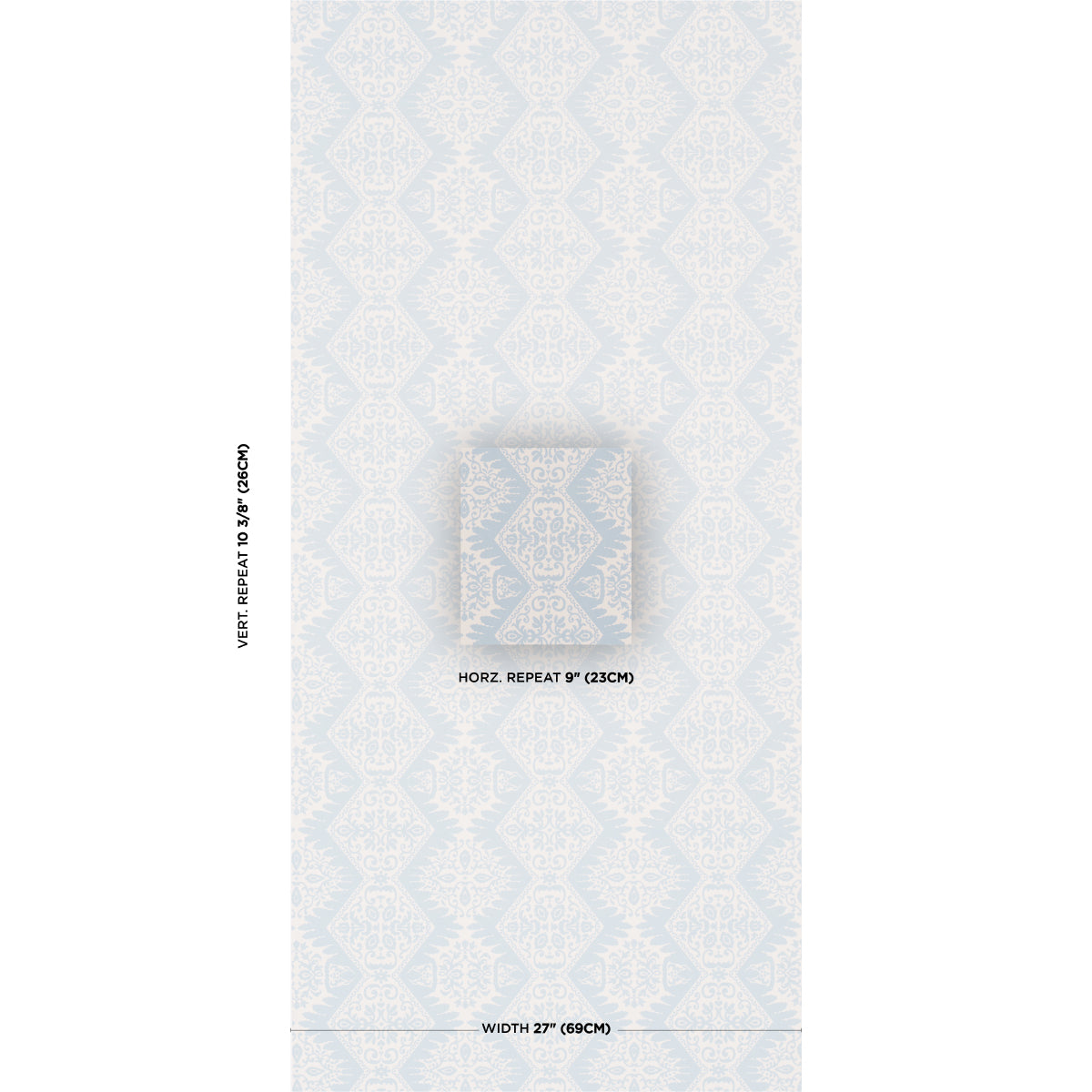 Berkeley Wallpaper in hydrangea color - pattern number 5017313 - by Schumacher in the Williamsburg collection