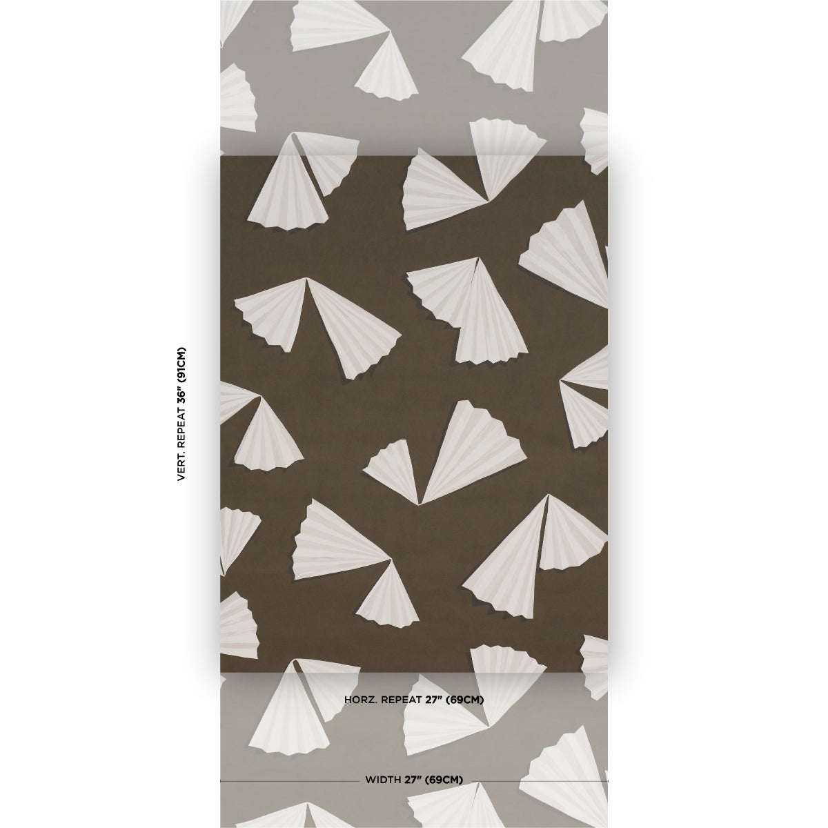 Antoinette Wallpaper in espresso color - pattern number 5017350 - by Schumacher in the Backdrop I collection