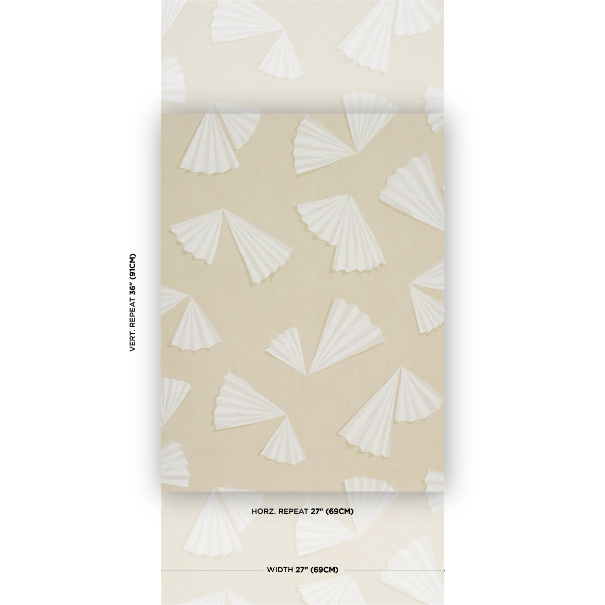 Antoinette Wallpaper in warm white color - pattern number 5017352 - by Schumacher in the Backdrop I collection