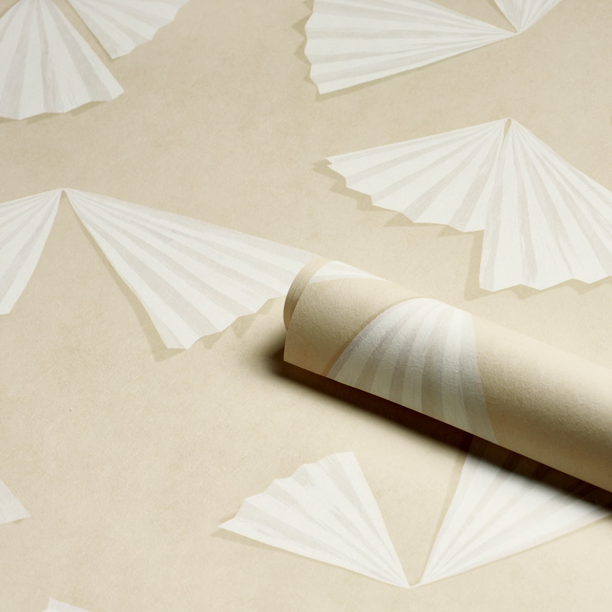 Antoinette Wallpaper in warm white color - pattern number 5017352 - by Schumacher in the Backdrop I collection