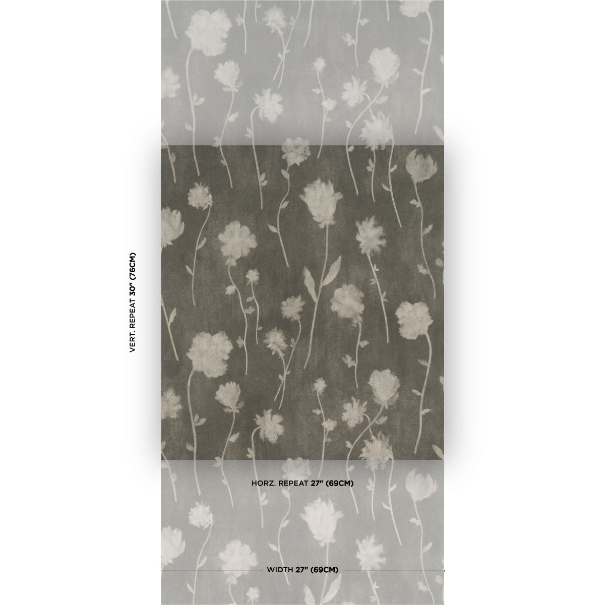 Before Midnight Wallpaper in charcoal color - pattern number 5017360 - by Schumacher in the Backdrop I collection