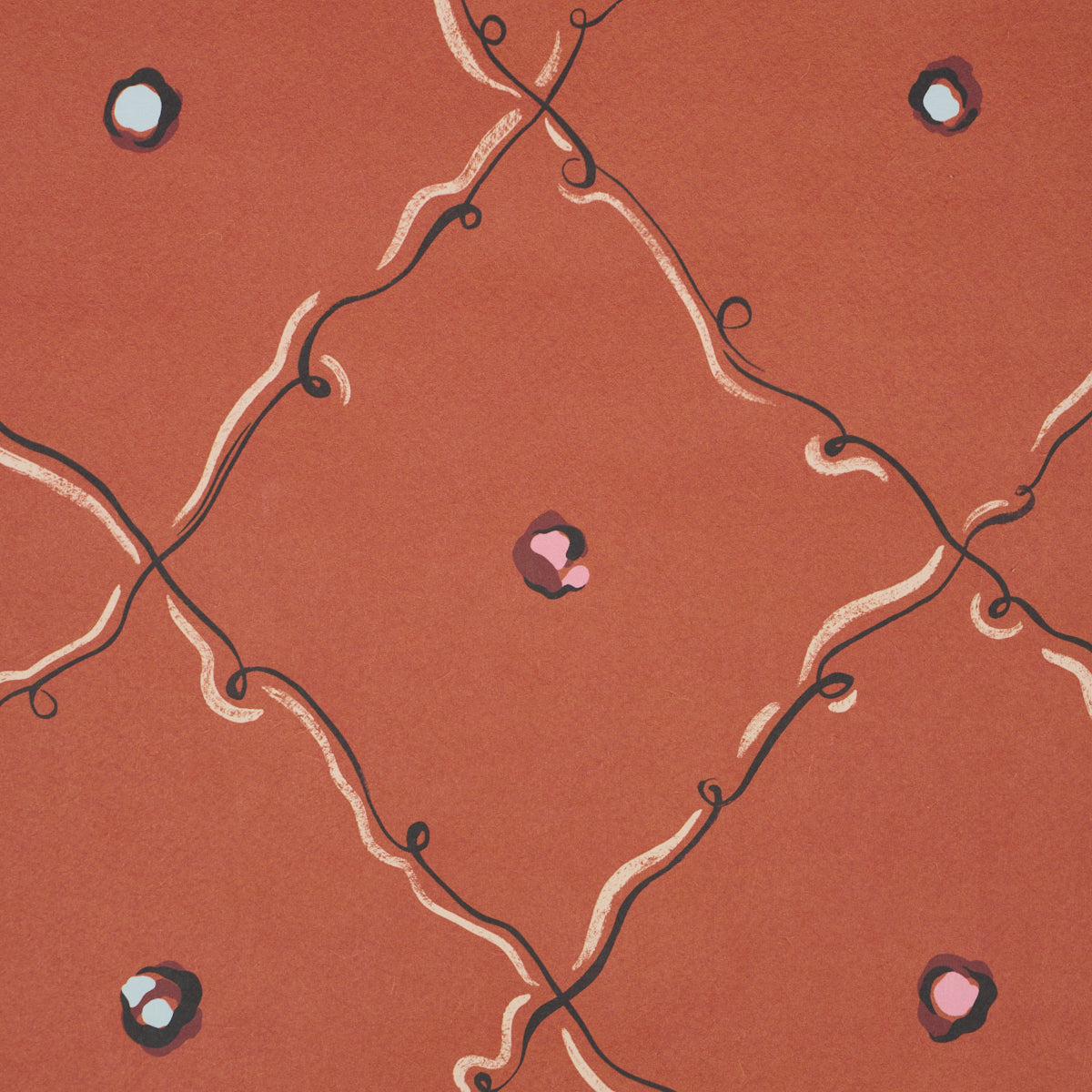 Colette Wallpaper in red color - pattern number 5017370 - by Schumacher in the Backdrop I collection
