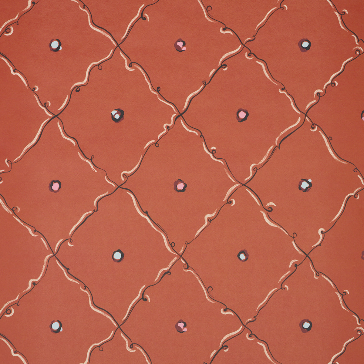 Colette Wallpaper in red color - pattern number 5017370 - by Schumacher in the Backdrop I collection