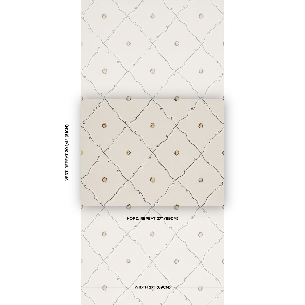 Colette Wallpaper in light beige color - pattern number 5017371 - by Schumacher in the Backdrop I collection