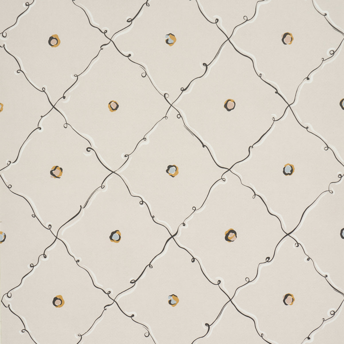 Colette Wallpaper in light beige color - pattern number 5017371 - by Schumacher in the Backdrop I collection