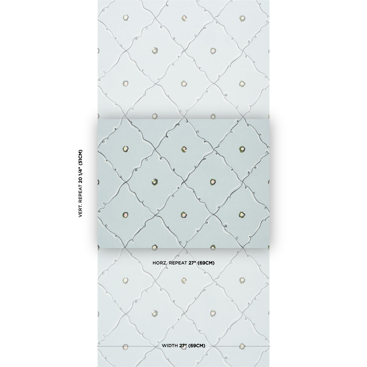 Colette Wallpaper in air color - pattern number 5017372 - by Schumacher in the Backdrop I collection