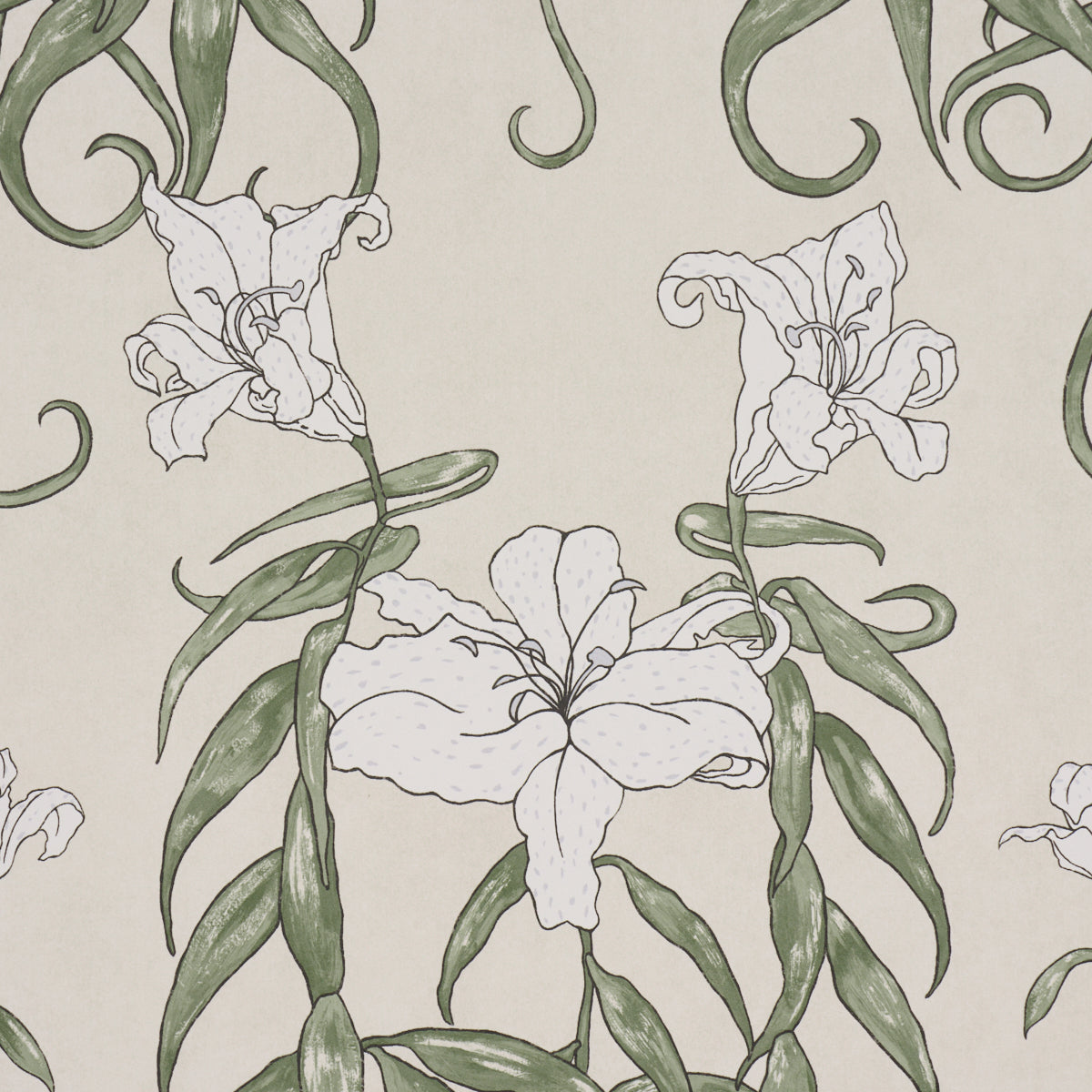 Lady Lilith Wallpaper in off white color - pattern number 5017381 - by Schumacher in the Backdrop I collection