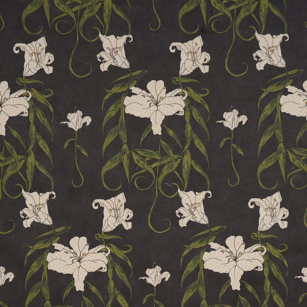 Lady Lilith Wallpaper in carbon color - pattern number 5017382 - by Schumacher in the Backdrop I collection
