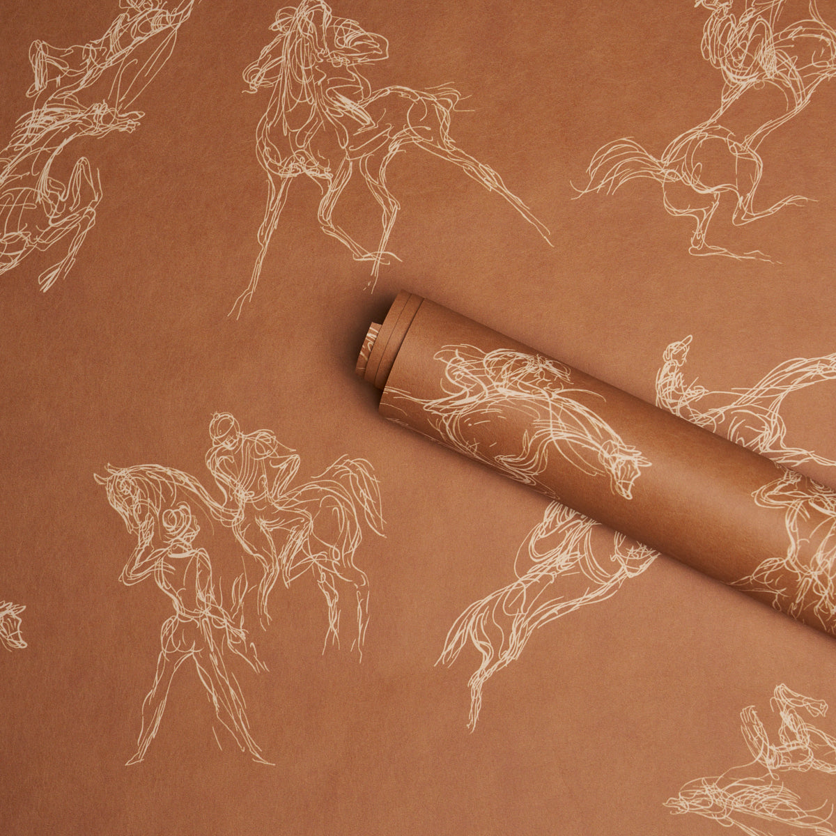 Tanbark Wallpaper in earthy brown color - pattern number 5017390 - by Schumacher in the Backdrop I collection