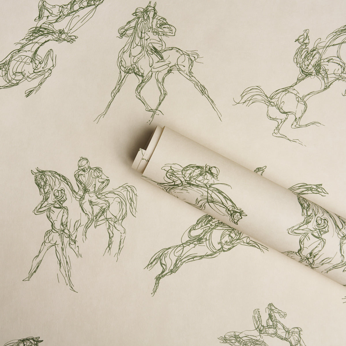 Tanbark Wallpaper in olive color - pattern number 5017392 - by Schumacher in the Backdrop I collection