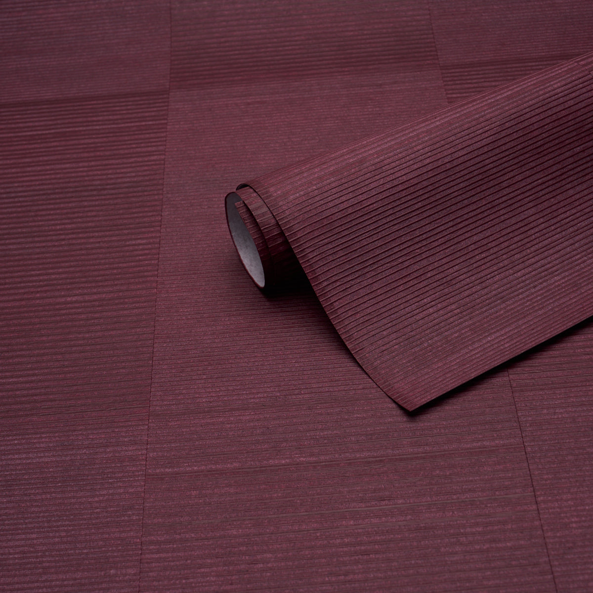 Quinton Offset Rib Wallpaper in oxblood color - pattern number 5017411 - by Schumacher in the Patterson Flynn collection