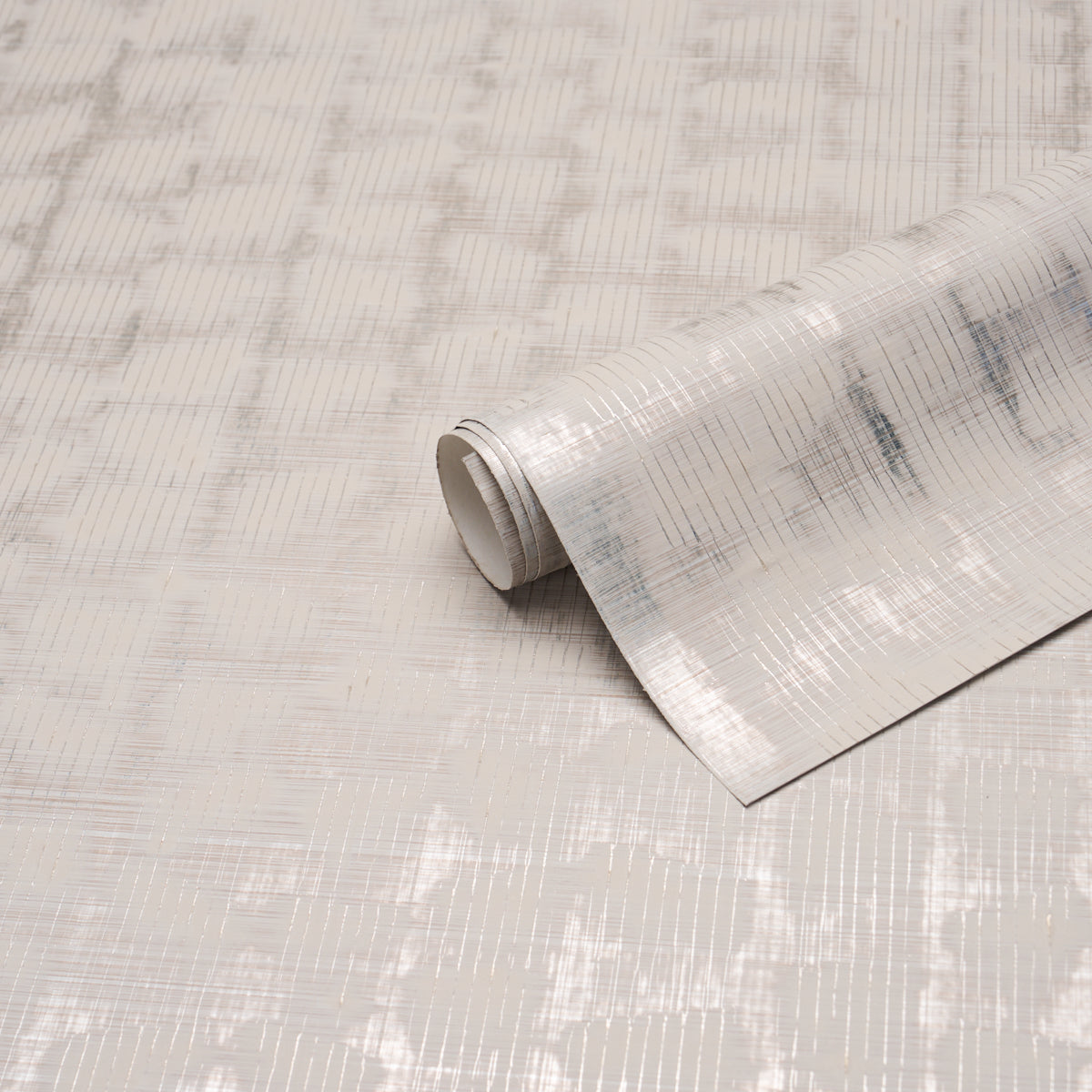 Rune Pinstripe Wallpaper in silver color - pattern number 5017430 - by Schumacher in the Patterson Flynn collection