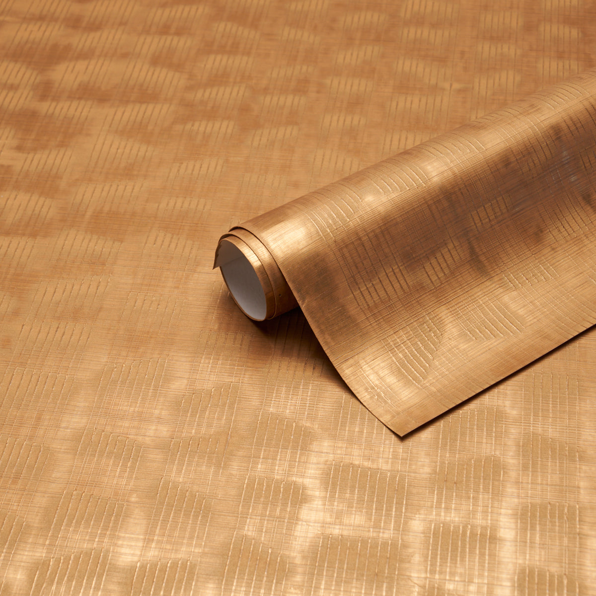 Rune Pinstripe Wallpaper in gold color - pattern number 5017431 - by Schumacher in the Patterson Flynn collection