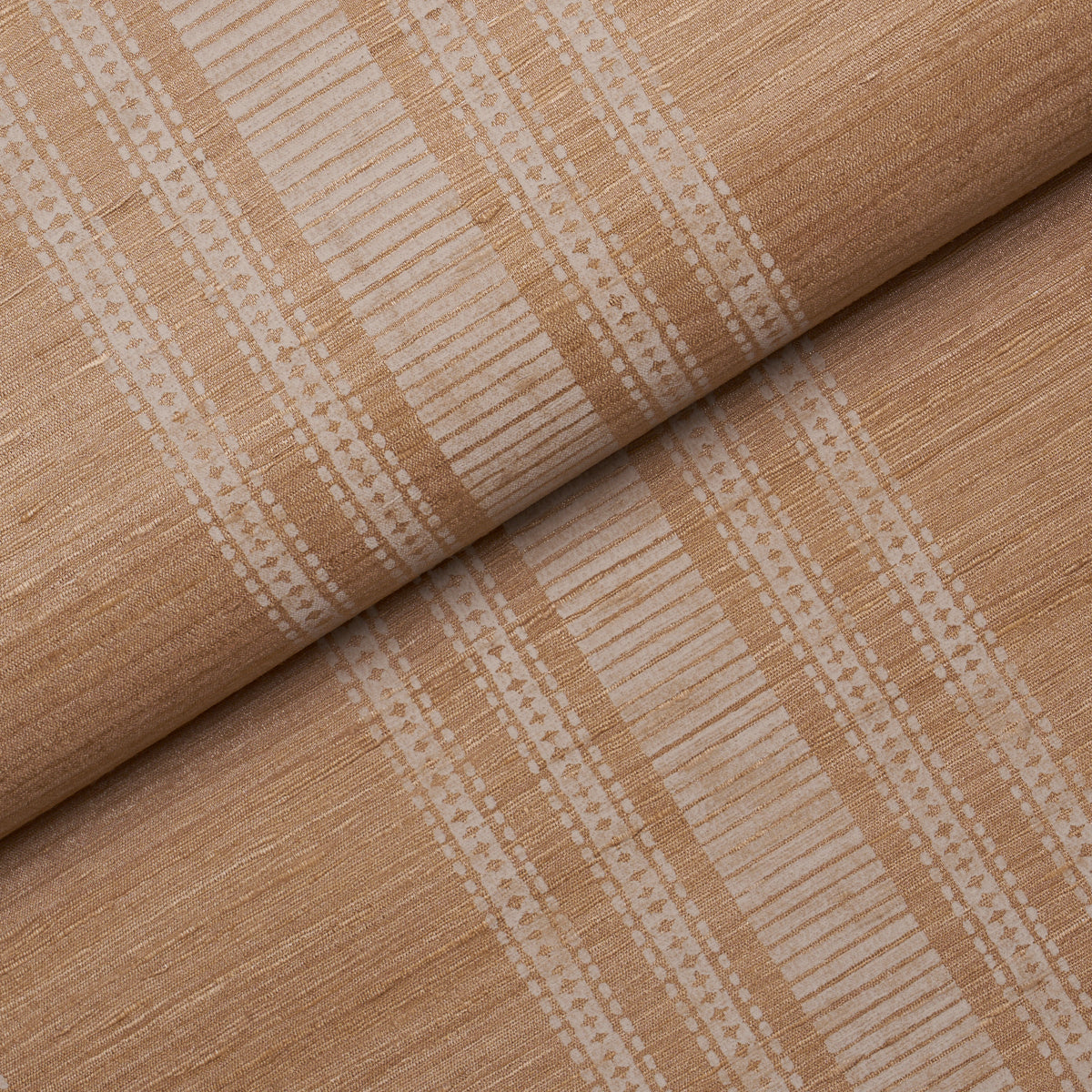 Cassia Silk Stripe Wallpaper in neutral color - pattern number 5017450 - by Schumacher in the Patterson Flynn collection