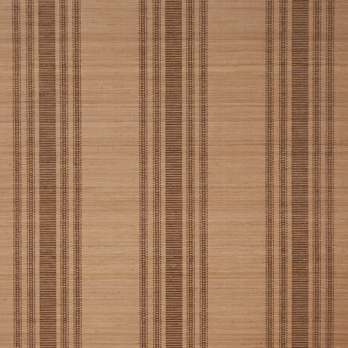 Cassia Silk Stripe Wallpaper in walnut color - pattern number 5017451 - by Schumacher in the Patterson Flynn collection