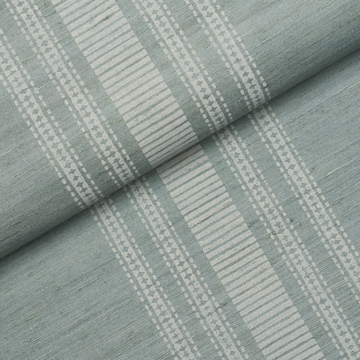 Cassia Silk Stripe Wallpaper in sky color - pattern number 5017452 - by Schumacher in the Patterson Flynn collection