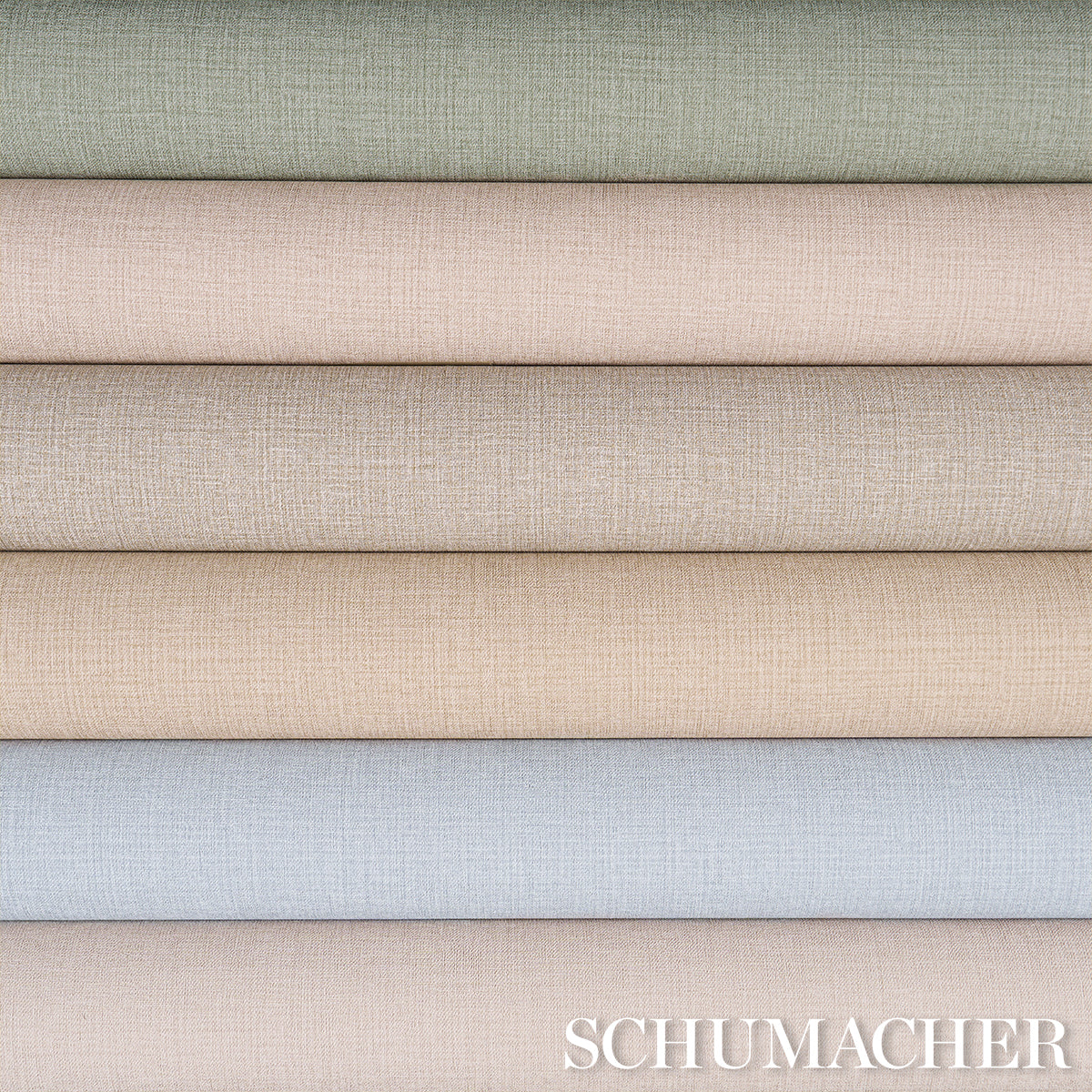 Campagne Linen Vinyl Wallpaper in chambray color - pattern number 5017525 - by Schumacher in the Schumacher Utility collection