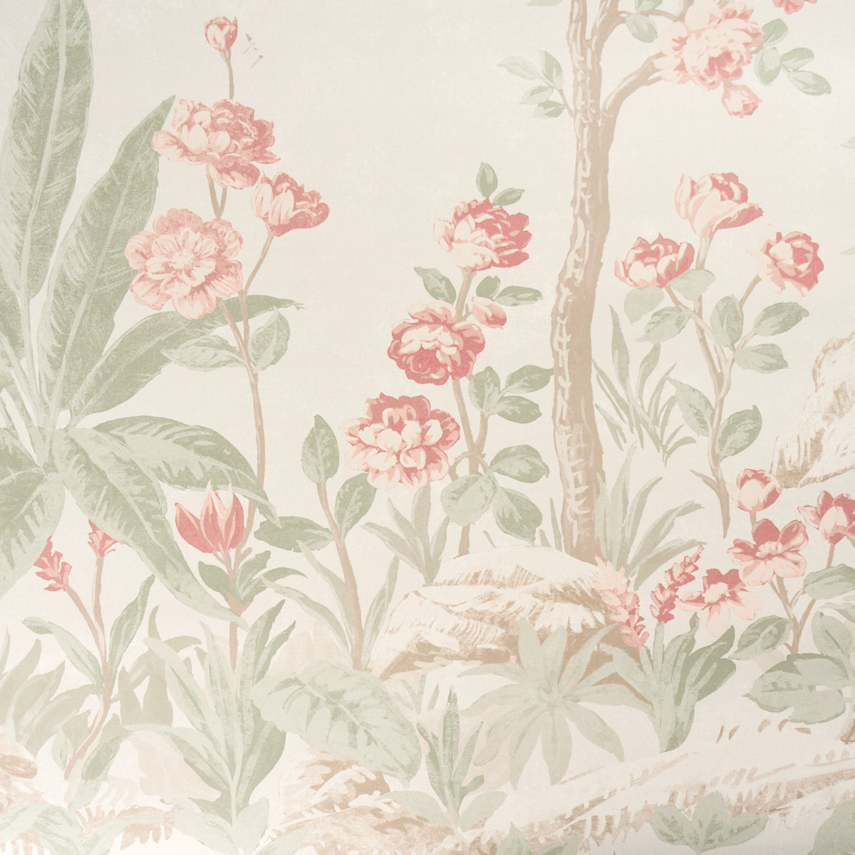 Charlottes Garden 2 Panel Set Wallpaper in petal color - pattern number 5017550 - by Schumacher in the Schumacher Classics collection