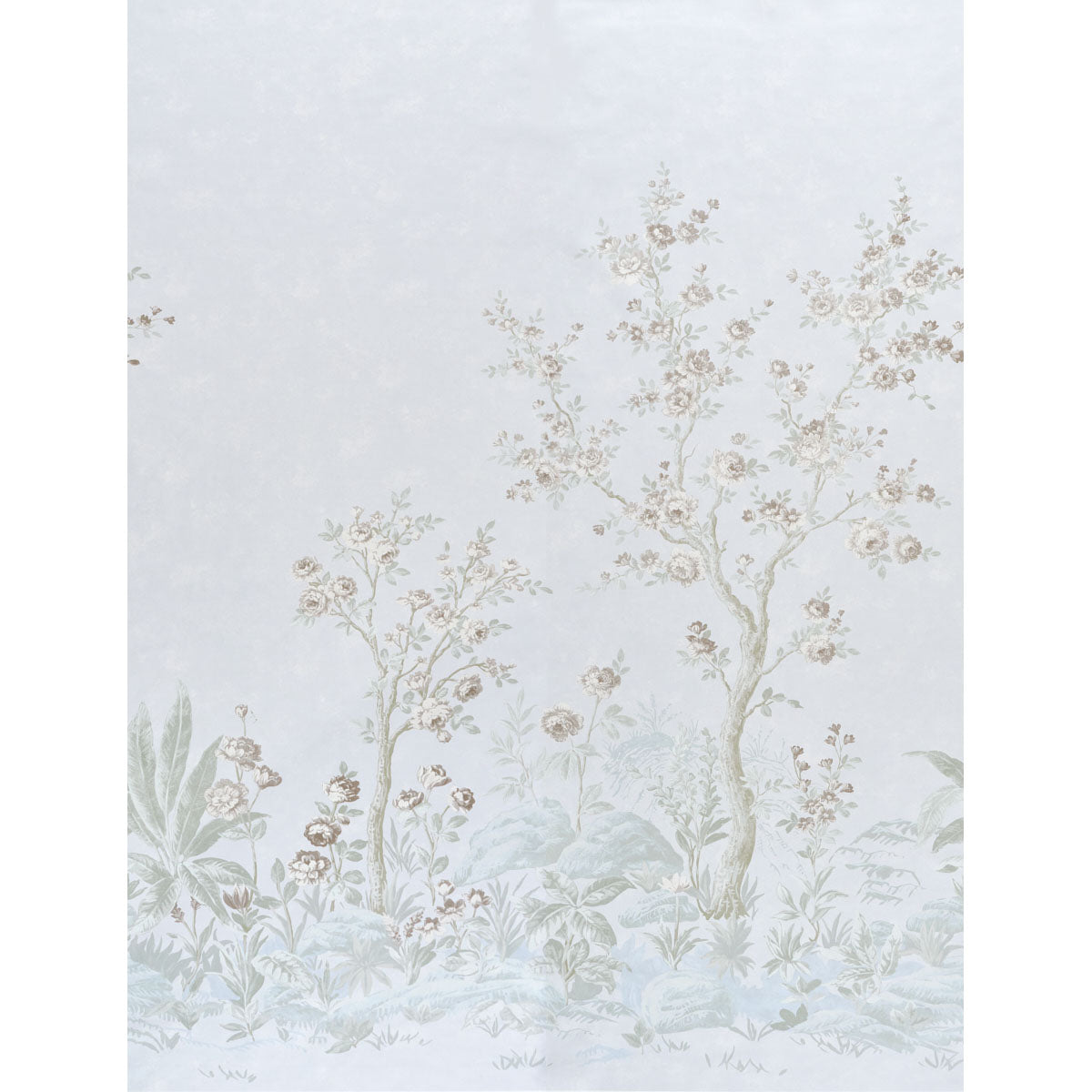 Charlottes Garden 2 Panel Set Wallpaper in periwinkle color - pattern number 5017552 - by Schumacher in the Schumacher Classics collection