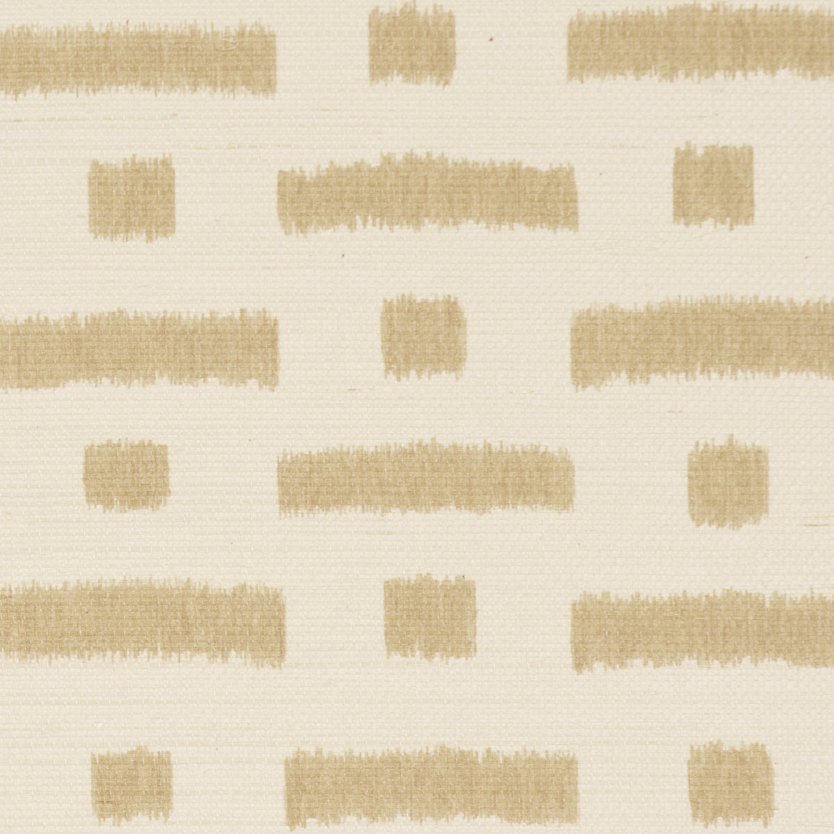 Abstract Ikat Sisal Wallpaper in beige color - pattern number 5017591 - by Schumacher in the Perennial Favorites collection