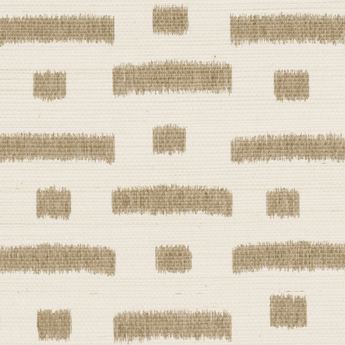 Abstract Ikat Sisal Wallpaper in taupe color - pattern number 5017592 - by Schumacher in the Perennial Favorites collection