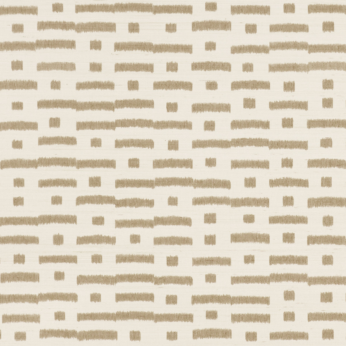 Abstract Ikat Sisal Wallpaper in taupe color - pattern number 5017592 - by Schumacher in the Perennial Favorites collection