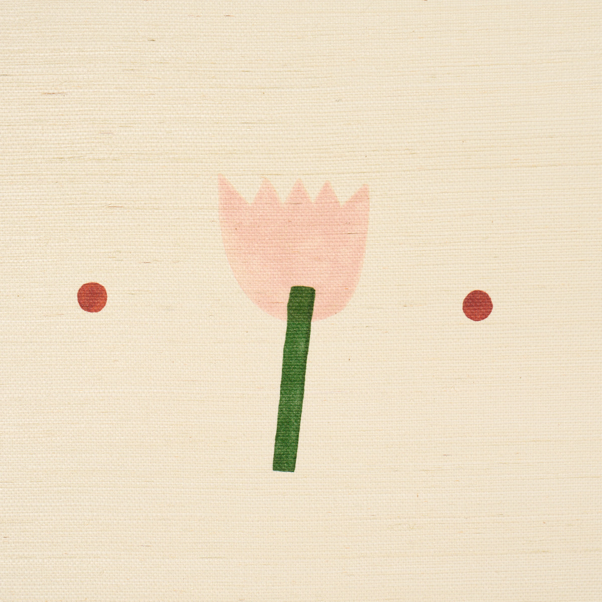 Tulip Play Sisal Wallpaper in Pink color - pattern number 5017600 - by Schumacher in the Perennial Favorites collection