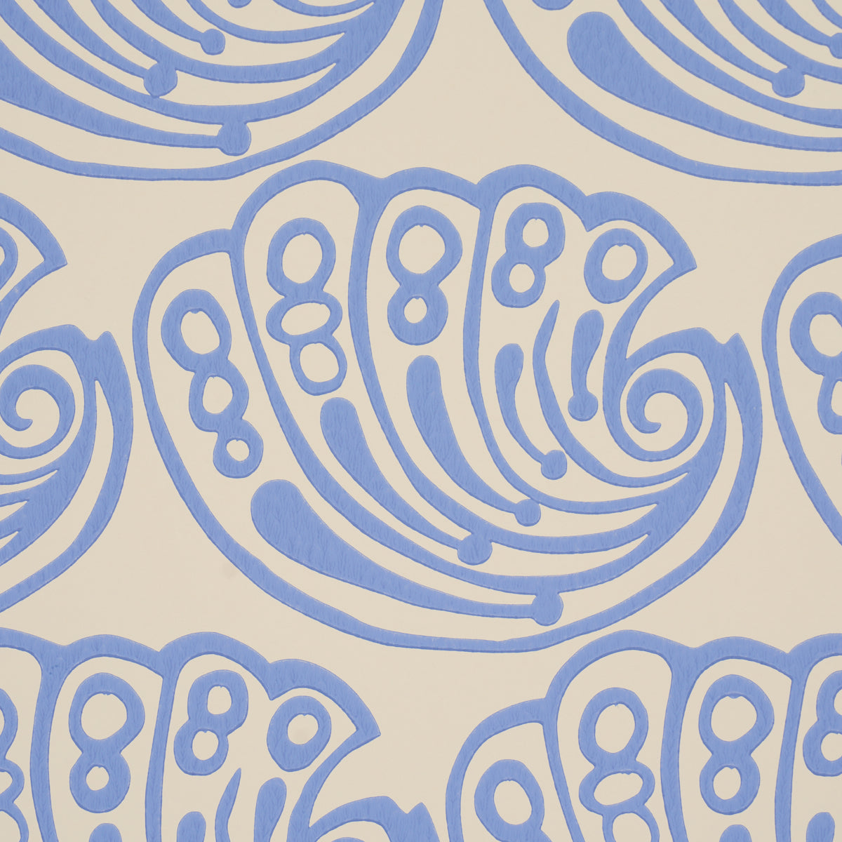 Ramsgate Wallpaper in french blue color - pattern number 5017610 - by Schumacher in the Drusus Tabor collection
