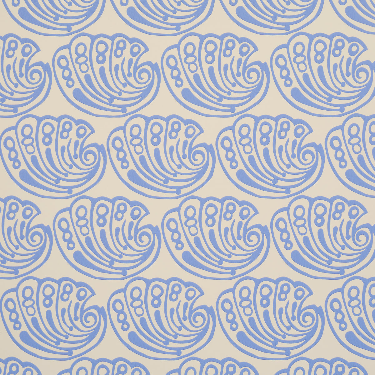 Ramsgate Wallpaper in french blue color - pattern number 5017610 - by Schumacher in the Drusus Tabor collection