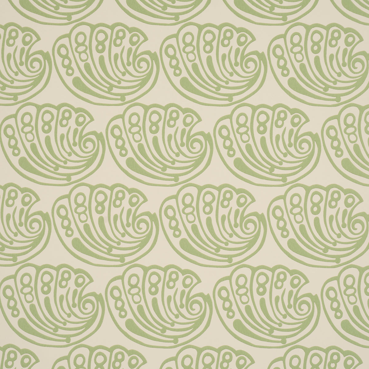 Ramsgate Wallpaper in seaweed color - pattern number 5017611 - by Schumacher in the Drusus Tabor collection