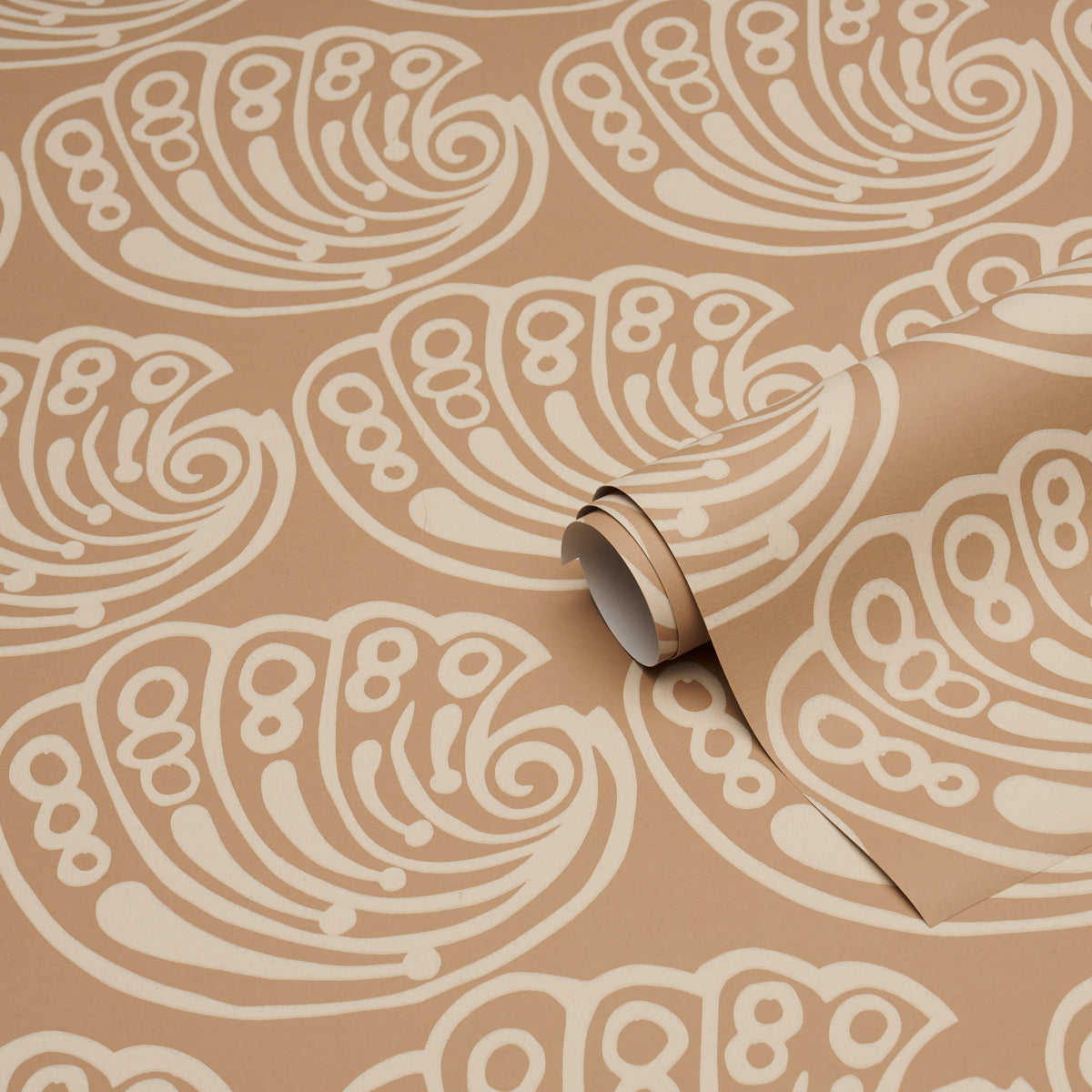 Ramsgate Wallpaper in tan color - pattern number 5017612 - by Schumacher in the Drusus Tabor collection