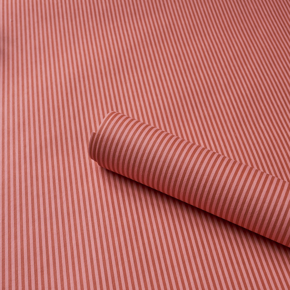 Edwin Stripe Narrow Wallpaper in sun kiss color - pattern number 5017632 - by Schumacher in the Atelier Paris collection