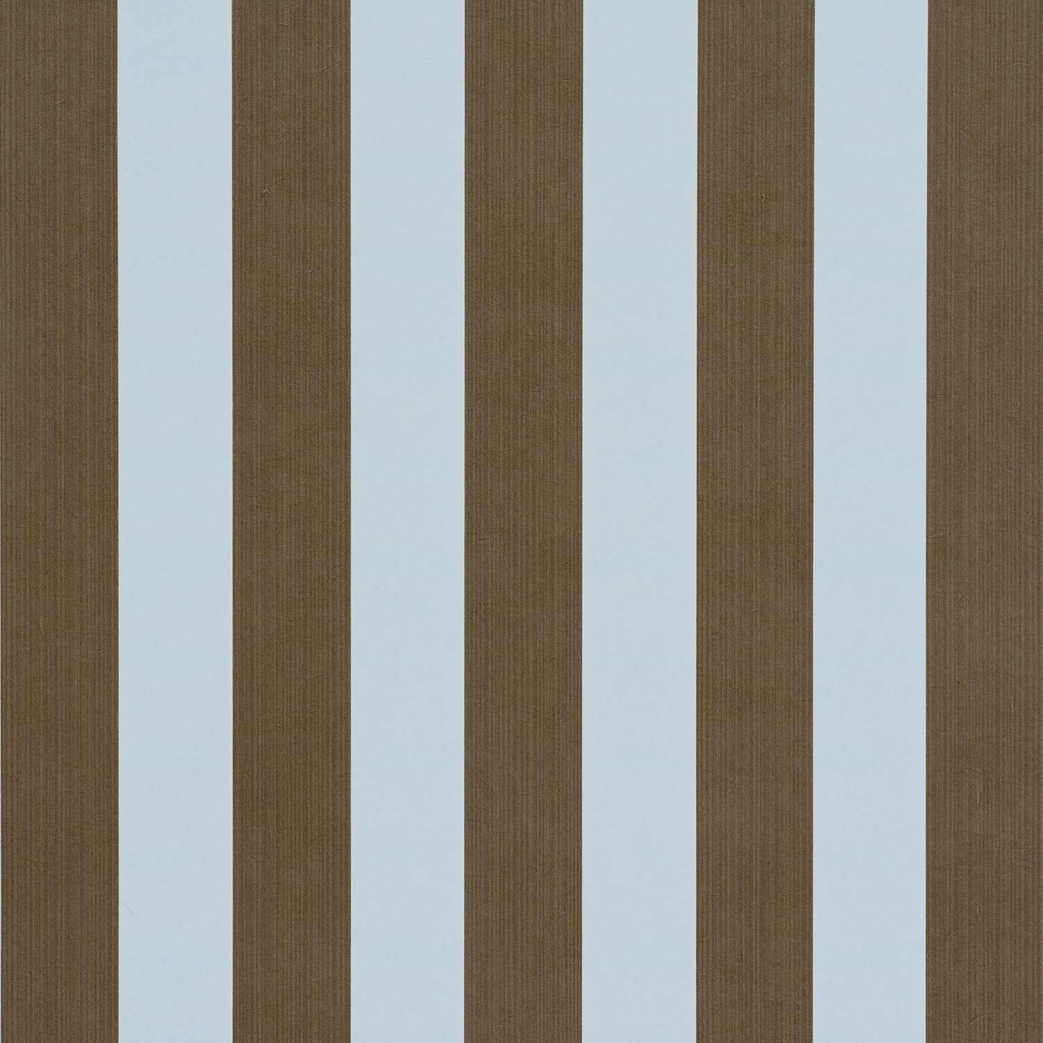 Edwin Stripe Medium Wallpaper in brown and sky color - pattern number 5017642 - by Schumacher in the Atelier Paris collection