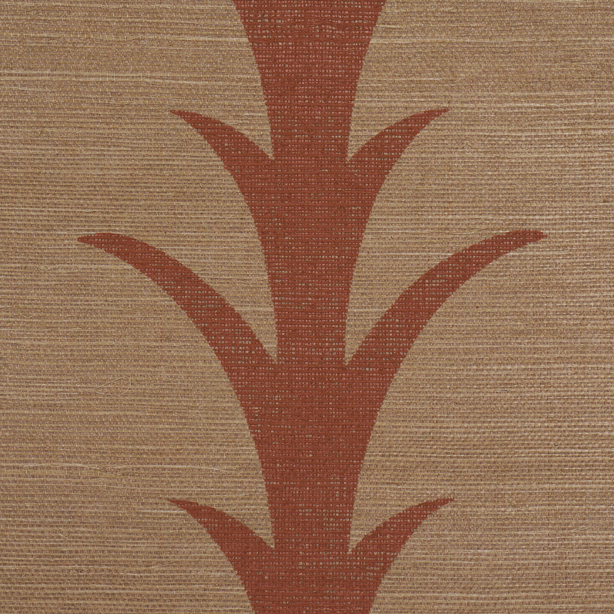 Acanthus Stripe Sisal Wallpaper in mocha color - pattern number 5017651 - by Schumacher in the Atelier Paris collection